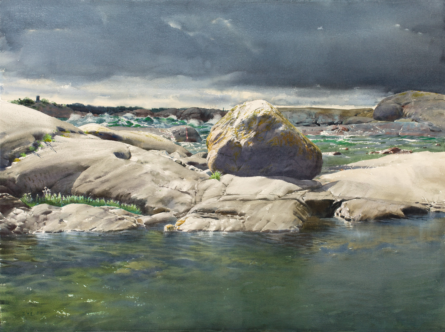 1607  Oväder  56 x 76 cm